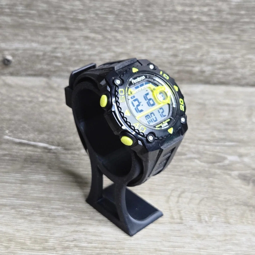 Armitron Men's All Sport Digital Watch 40/8249 Black Lime 330ft Water Resistant